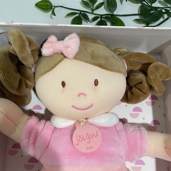 Jolijou Mlle Rose Plush Doll In Pink Dress With Gift Box - Picture 2 of 6